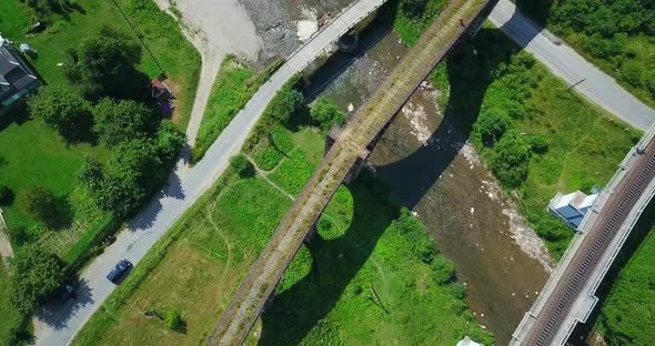 Old Viaduct Bridge in Vorokhta Village