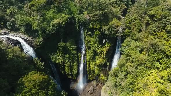 Beautiful Tropical Waterfall