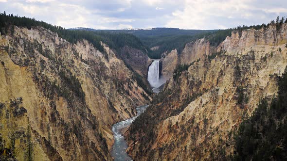 Lower falls on Yellowstone River, Yellowstone National Park