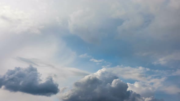 Beautiful White Clouds Floating At The Blue Sky On A Sunny Day 11