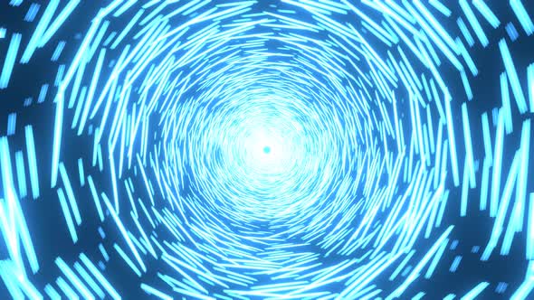 3d tunnel wormhole blue Background. Journey through outer space and space time