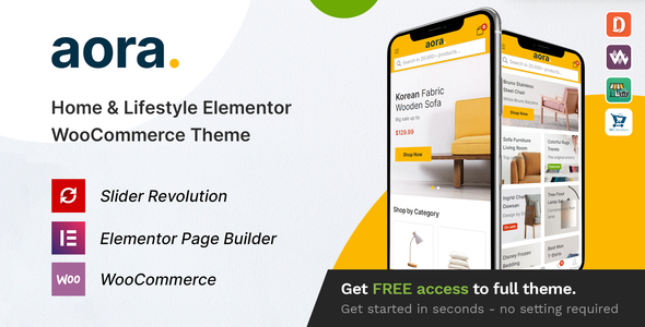 Тема WordPress Aora - Home & Lifestyle Elementor WooCommerce Theme