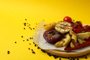 Concept of tasty eating with grilled vegetables, space for text / Photodune, Misc