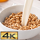 Pouring Milk into Bowl of Circle-Shaped Cereals - VideoHive Item for Sale