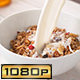 Pouring Milk into Bowl of Granola - VideoHive Item for Sale