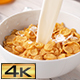 Pouring Milk into Bowl of Cornflakes - VideoHive Item for Sale