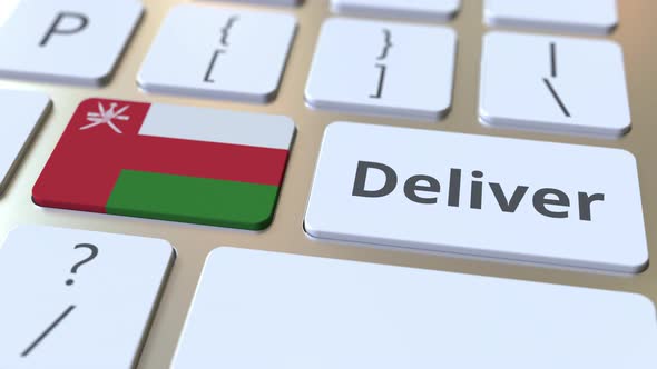 Deliver Text and Flag of Oman on Computer Keyboard