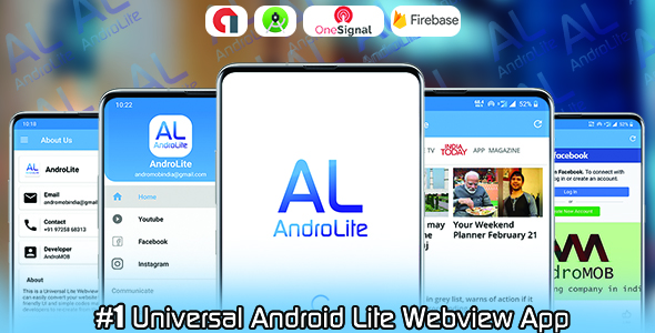 AndroLite - Easy Configurable Android WebView App Template