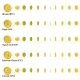 Flat Cartoon Gold Coins Set of Icons - GraphicRiver Item for Sale
