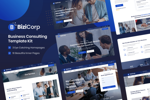 BiziCorp - Business Consulting Elementor Template Kit