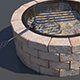 ​Brick Garden Fire pit for the patio, the poolside, the deck, or the lawn. Outdoor Fireplace. - 3DOcean Item for Sale