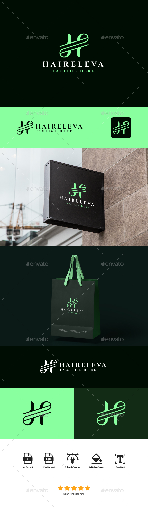 Logo Letter H - HAIRELEVA