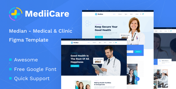 MediiCare - Medical & Clinic Figma Template