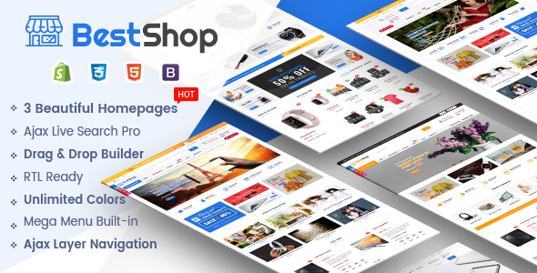 BestShop - uniwersalny responsywny motyw Shopify z sekcjami