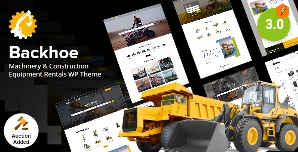 Backhoe – Construction Equipment Rentals WordPress Theme