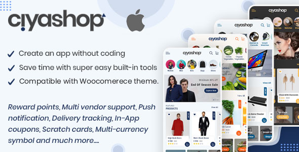 CiyaShop Natywna aplikacja na iOS oparta na WooCommerce