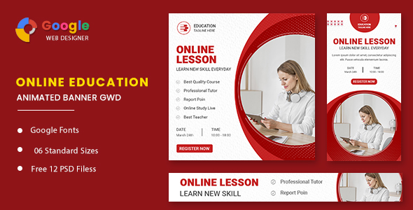 Education Online Animated Banner GWD
