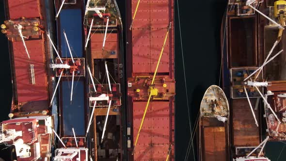 Fisherman Ships at Harbor Istanbul