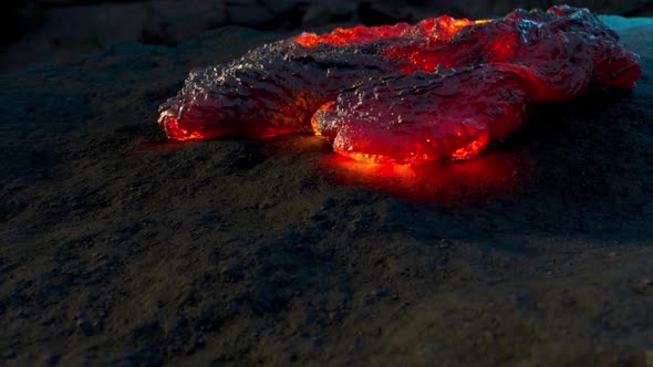 River Of Lava Night Glowing Hot Flow  Magma