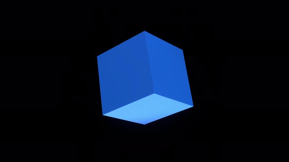 3d cubes rotating on dark background