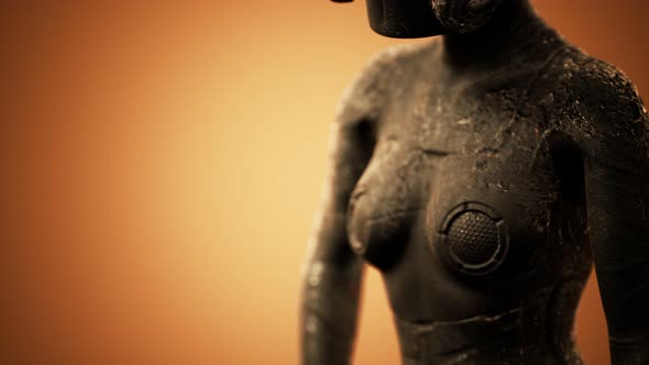 Futuristic Sci Fi Woman in Burned Suit alt