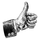 Thumb Up Hand Woodcut Vintage Etching - GraphicRiver Item for Sale