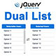 jQuery Dual List - CodeCanyon Item for Sale