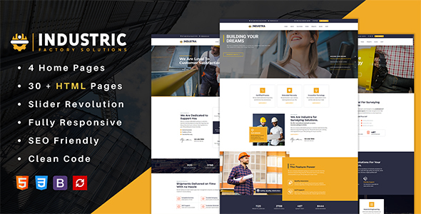 Industrial  - Factory & Industry Solutions HTML Template