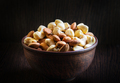 Mix of cashews and almonds in clay plate - PhotoDune Item for Sale