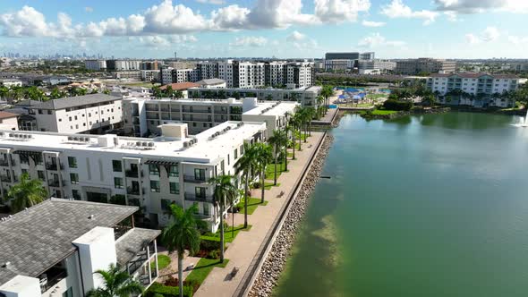 Aerial Video Doral Miami Lakefront Real Estate