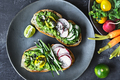 Mashed Avocado on Toast with Cucumber and Radish - PhotoDune Item for Sale