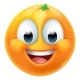 Orange Fruit Cartoon Emoticon Emoji Mascot Icon - GraphicRiver Item for Sale