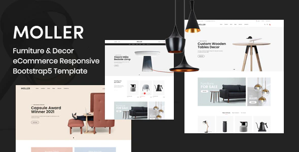 Moller - Furniture & Decor eCommerce Responsive Bootstrap5 Template