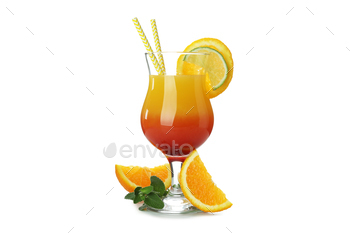 Tequila sunrise cocktail isolated on white background / Photodune, Misc