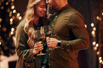 Sincere emotions and feelings. Young lovely couple have romantic dinner indoors together / Photodune, Misc