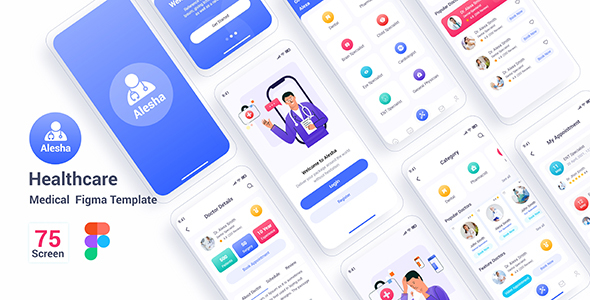 Alesha – Healthcare Medical Figma Template