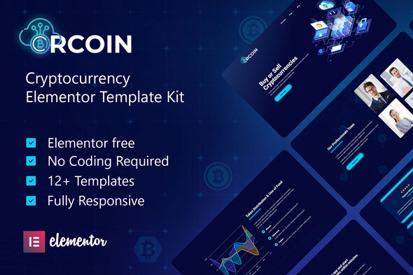 Crcoin - Cryptocurrency & Blockchain Technology Elementor Template Kit