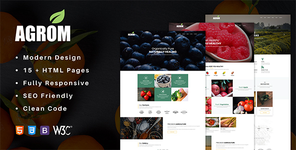 Agrom - Organic & Agriculture Food HTML Template