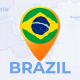 Brazil Map - Federative Republic of Brazil Travel Map - VideoHive Item for Sale