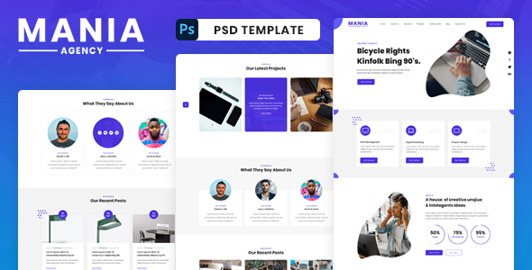 Mania – Digital Agency Portfolio Template – 0 Sold!