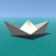 Low poly Paper Boat - 3DOcean Item for Sale