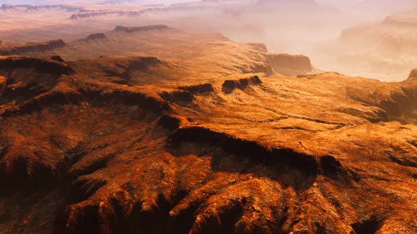Scenic View of Sunrise in Grand Canyon National Park