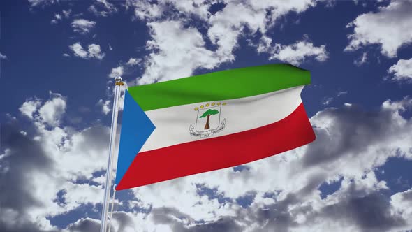 Equatorial Guinea Flag With Sky