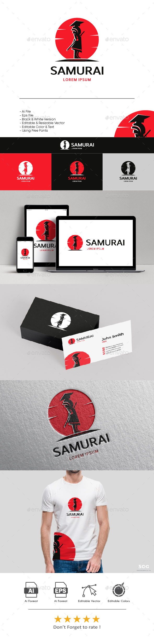 Samurai Logo - SILHOUETTE STYLE