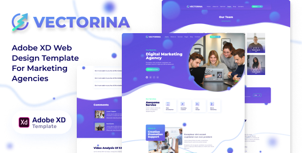 Vectorina - Marketing Agency Adobe XD Template