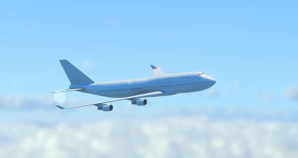 Passenger Airplane Flying in Skies alt