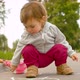 Small Girl Drawing on Asphalt - VideoHive Item for Sale