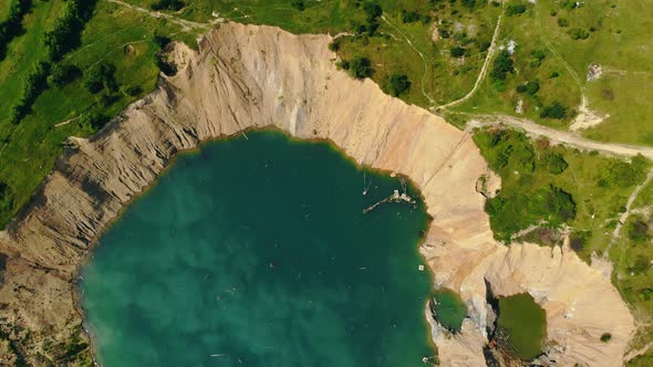 Karst Phenomena Over Salt Mines From Bird's Eye View