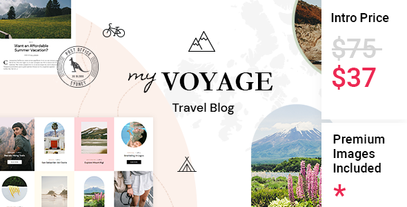 Тема WordPress MyVoyage - Travel Blog WordPress Theme
