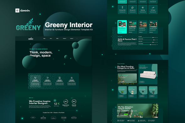 Greeny - Interior Elementor Template Kit
